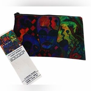 Zoo of the Mind: Surreal Faces” Canvas Makeup Pouch